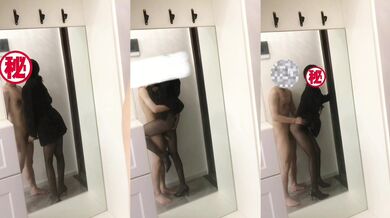 3000块约了个KTV公主黑丝足交，镜子前站立后入，特别骚，风骚气质高挑身材男人看了就想侵犯！